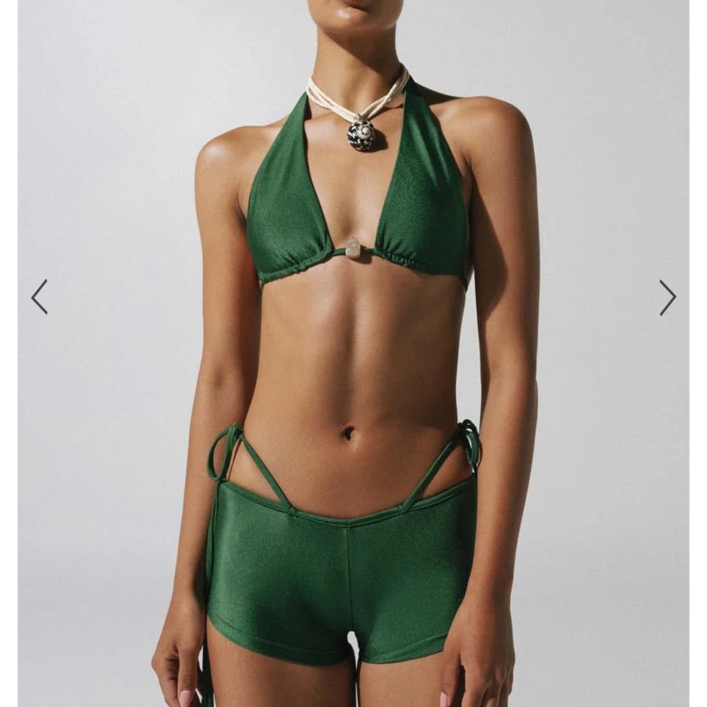 Bikini with swim shorts